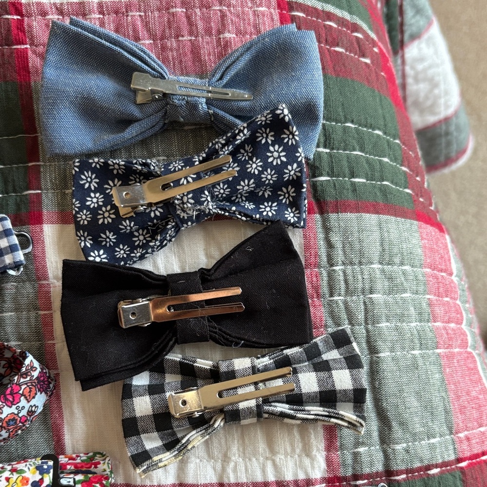 Kids Bow Tie Set - Blue, Black, and Multicolor - Picture 3 of 3